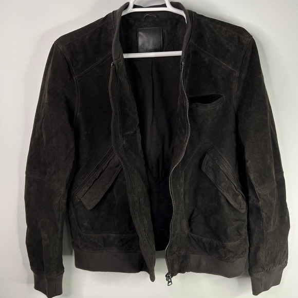 Blank NYC Men's Suede Bomber Jacket Size XL - Picture 6 of 13